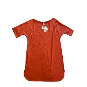 NWT Eres Coral Orange Boat Neck Blouse Womens Size Small/Medium